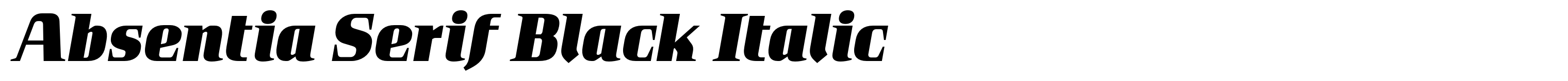 Absentia Serif Black Italic
